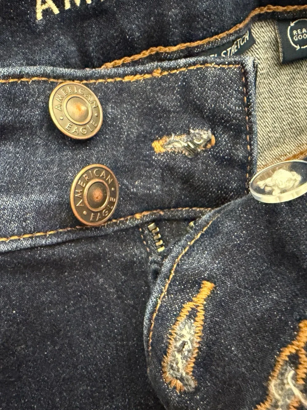 American Eagle Outfitters Dark Blue Flare Jeans - Picture 8 of 8